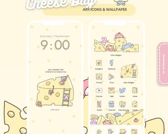 Gelb App Icons Käse Tag iOS Android Theme, Wallpaper & Widgets