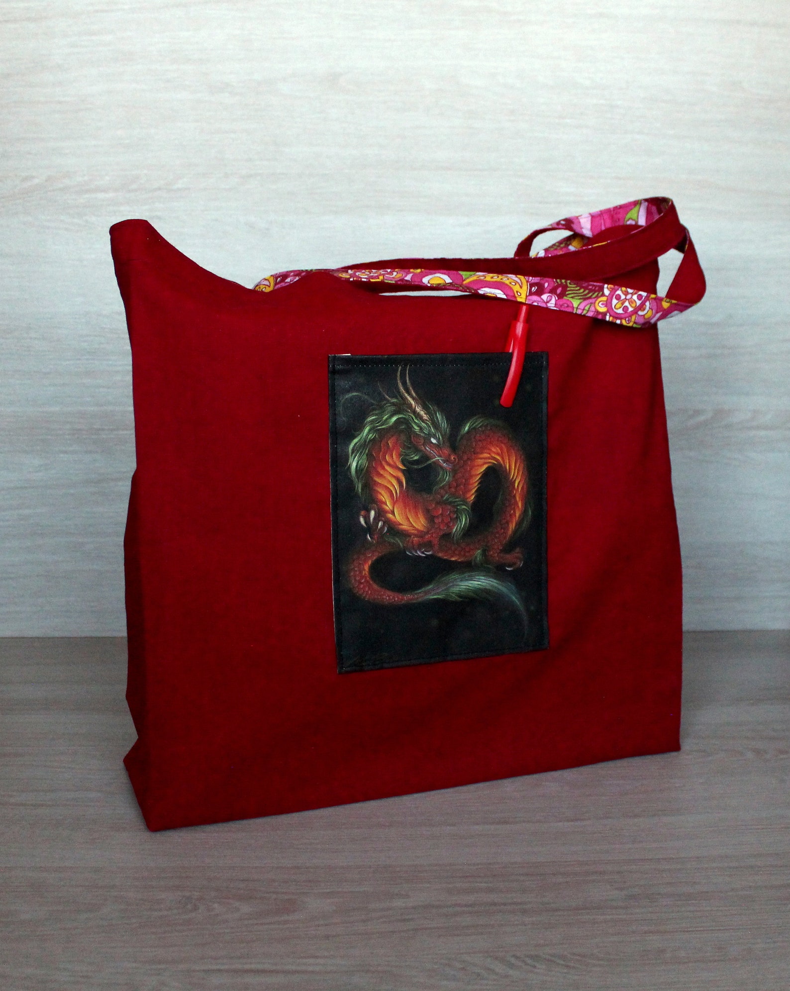 Dragon printed tote bag Bolsa de comestibles reutilizable Etsy