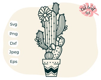 Cute Cactus Svg Etsy