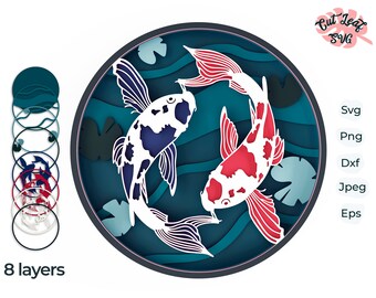 Download 3d Layered Fish Svg Etsy
