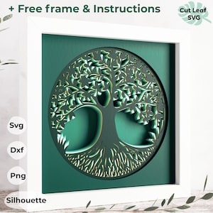 3D Tree Of Life SVG - Shadow box svg, Family tree shadowbox svg, files for Cricut, for Silhouette