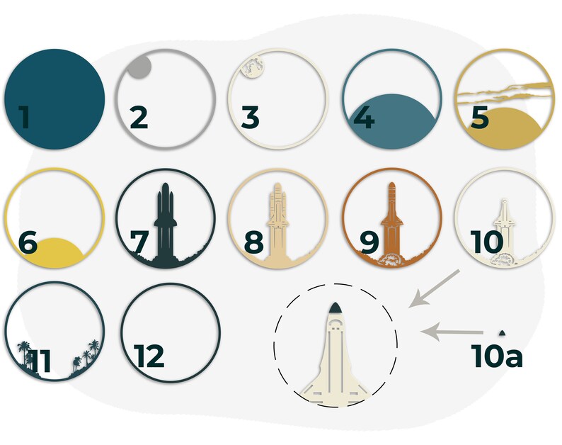 Download 3d layered Rocket SVG Shadow box svg laser cut files cnc ...