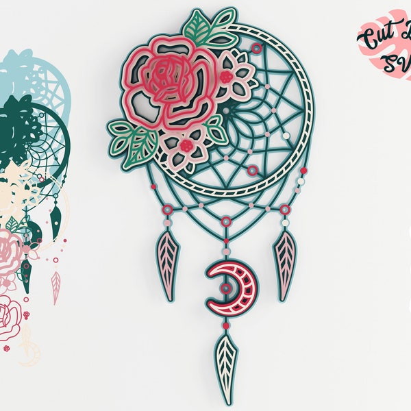 3d layered dream catcher svg, 3d svg, Boho svg, Floral svg, laser cut files, cnc files, Shadow box svg, 3d Dreamcatcher svg, Glowforge 3d layered dream catcher svg, 3d svg, Boho svg, Floral svg, laser cut files, cnc files, Shadow box svg, 3d Dreamcatcher svg, Glowforge