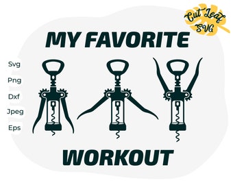 Wine Workout SVG, Funny Mom Life Design (Digital Files)