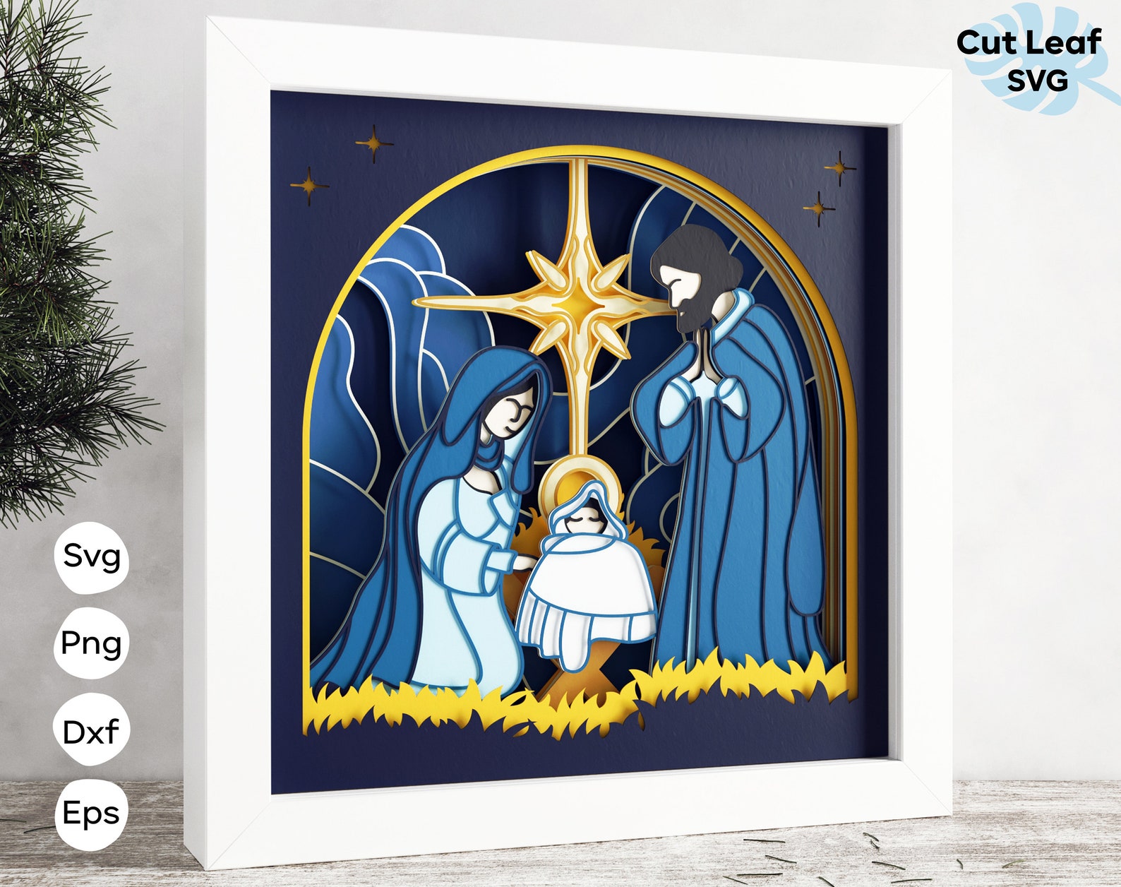 3D Nativity Svg Shadow Box Svg Christmas Svg - Etsy