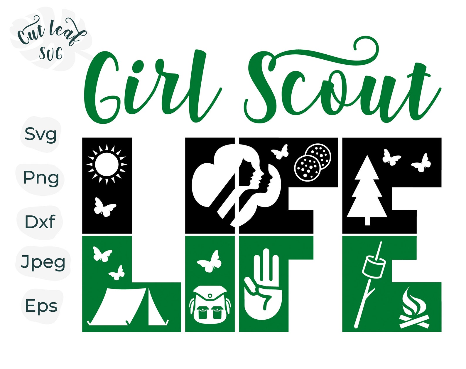 Girl scout svg girl scout logo svg summer svg scout svg imagen 0.