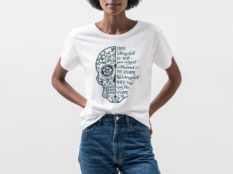 Download Sugar Skull SVG I am the storm Skull svg Santa Muerte Day ...