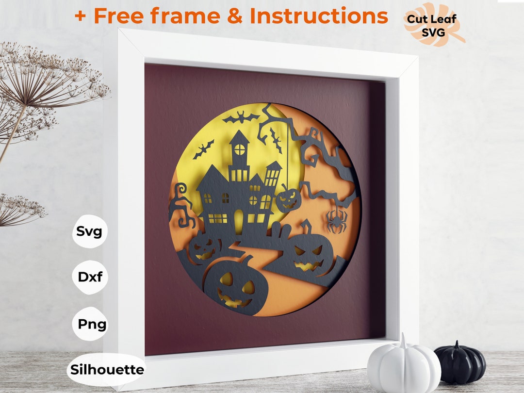 3d Halloween Svg - Shadow Box Svg, Pumpkin Svg - Etsy