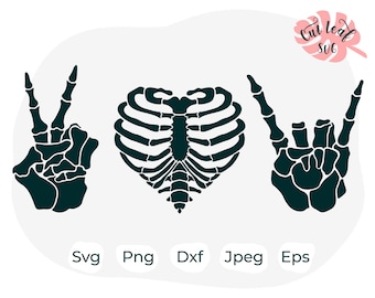 Peace Love Rock svg, Radiology svg, Rock Hand svg, Rock Music svg, music svg, skeleton svg, sarcastic svg, peace love svg, rock n roll svg