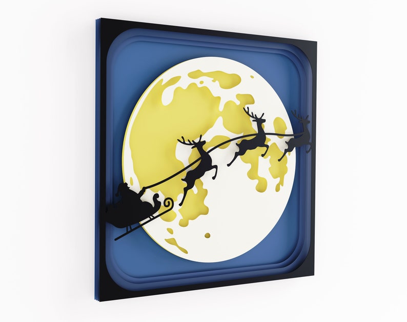 Download 3d Layered Christmas svg Shadow box svg laser cut files ...