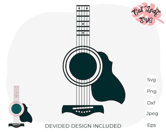 Acoustic Guitar SVG, Tumbler Design, Music Decal (Digital Download)