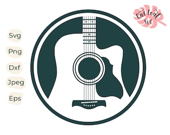 Acoustic Guitar SVG, Music Clipart (Digital Files)