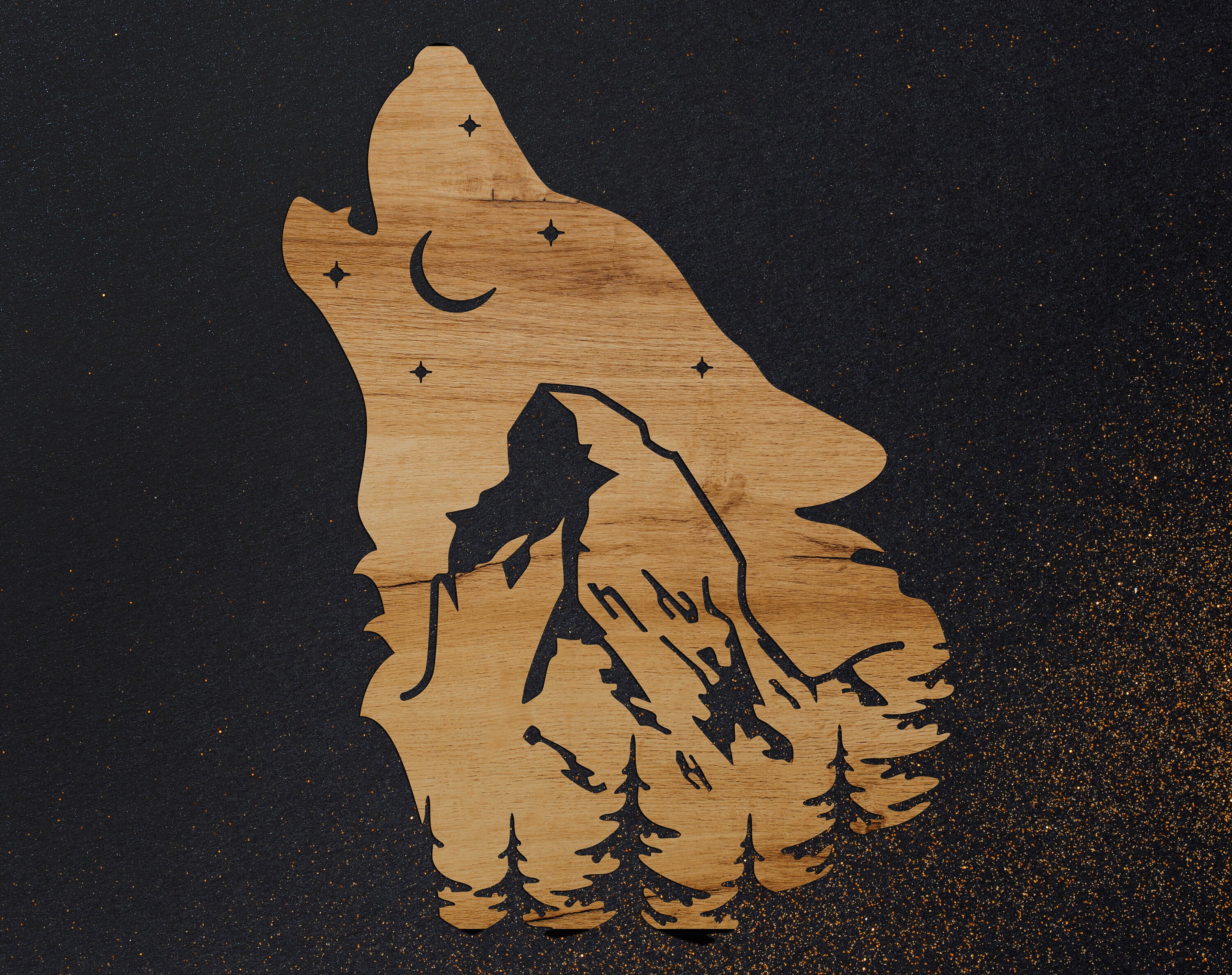 Wolf svg dxf files for plasma cnc files for wood Glowforge | Etsy
