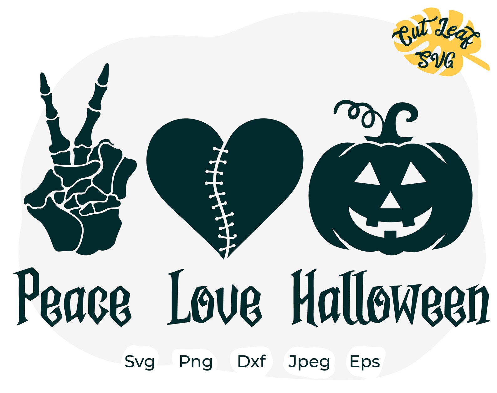 Halloween Svg Pumpkin Svg Horror Svg Peace Love Halloween - Etsy