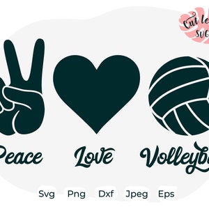 Peace Love Volleyball svg, volleyball svg, sport svg, volleyball mom svg