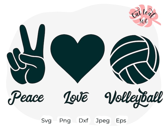 Download Peace Love Volleyball svg volleyball svg sport svg | Etsy