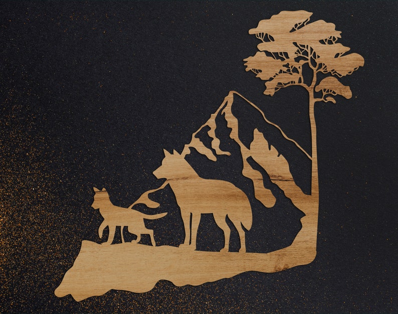 Timberwolf Dxf File Wolves SVG DXF Cut Files, Dxf Files for Plasma, Cnc Files for Wood ...