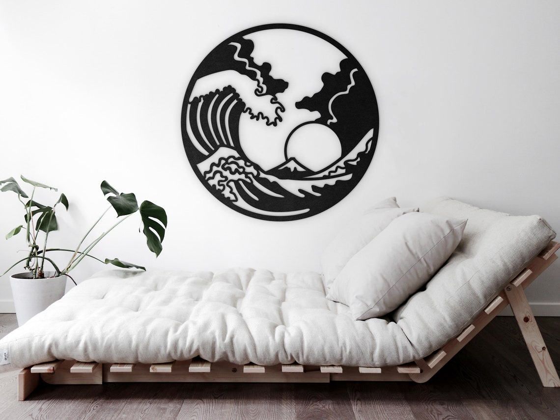 Ocean Wave Svg the Great Wave Mountain Svg Waves Svg Dxf Etsy