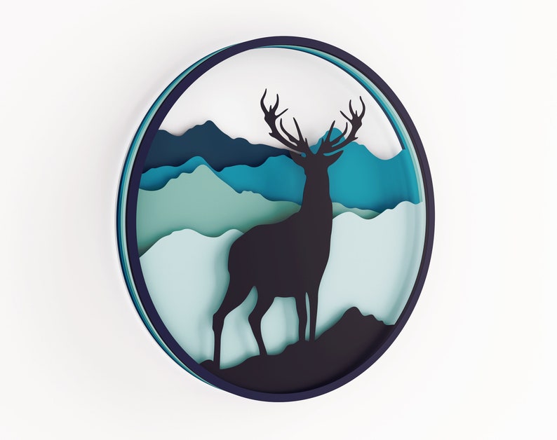 Download 3d Layered Deer svg 3d svg laser cut files cnc files for ...