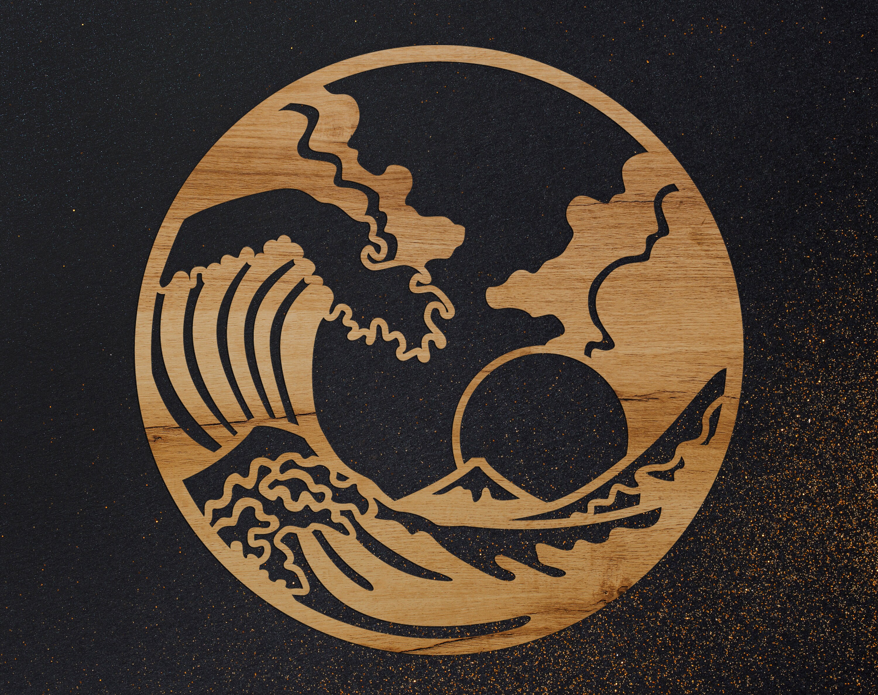 Ocean wave svg The Great Wave mountain svg waves svg dxf | Etsy