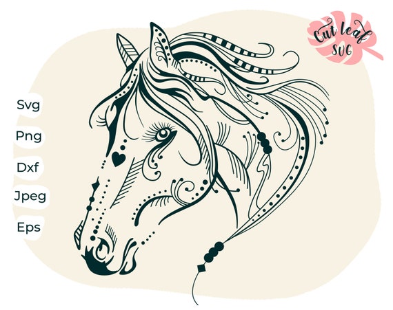 Download Horse svg horse head svg mandala svg zentangle svg | Etsy