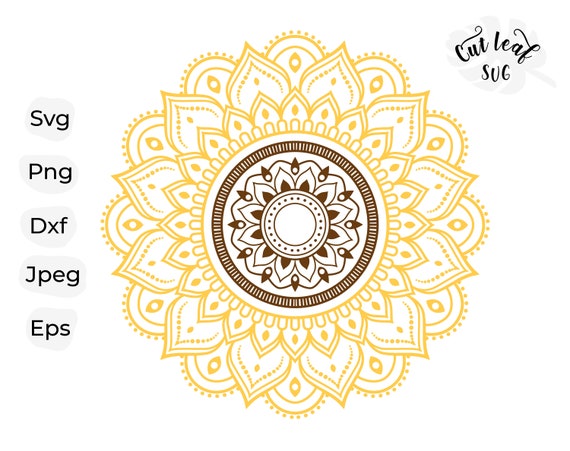 Download Sunflower Svg Sunflower Clipart Mandala Svg Flower Svg Etsy