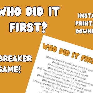 IJsbreker spel! Wie deed het eerst?