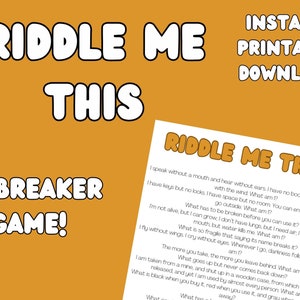 Riddle me this... Icebreaker Game