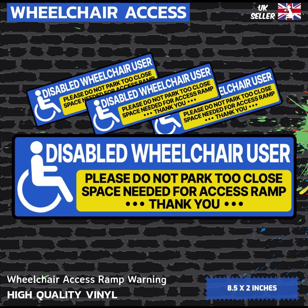Wheelchair Access Ramp Sticker Cars Vans Gates - Etsy