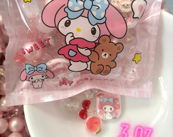 Melody Medley: Inspirada en mi melodía, Cuentas 3D, Kawaii, Cuentas acrílicas, Coquette