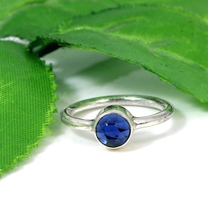 Lapis Lazuli Ring, Blue Gemstone Ring, Handmade Ring, 925 Sterling Silver Jewelry, Minimalist Jewelry, Dainty Lapis Ring, Silver Ring