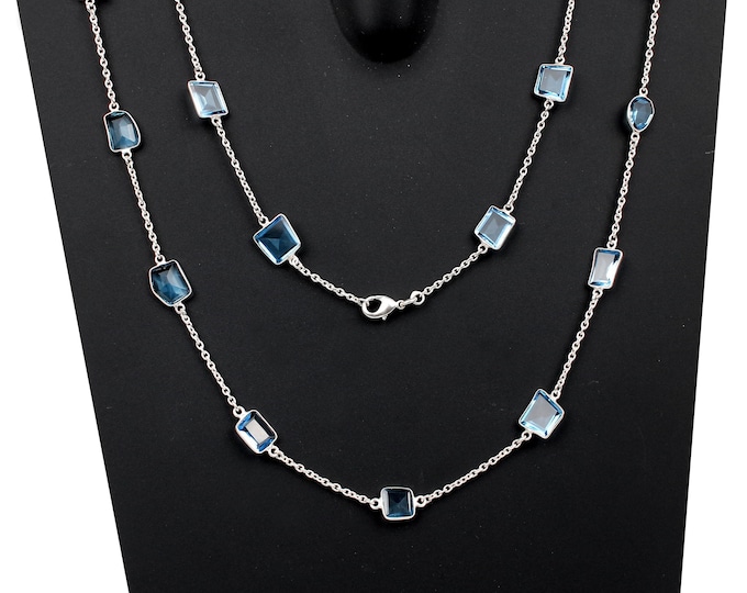 Tourmaline & Sapphire Candy Station Necklace