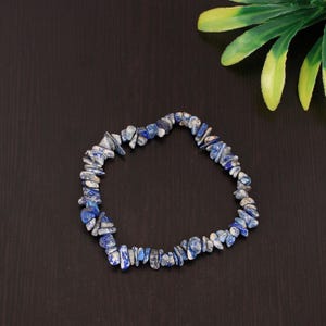 Celestial Lapis Lazuli Bracelet, Vibrant Blue Lapis Beaded Bracelet, Unique Lapis Stone Stretch Bracelet,Elegant Lapis Lazuli Charm Bracelet