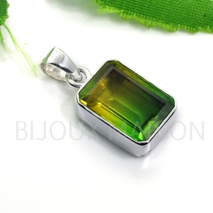 Watermelon Tourmaline Silver Pendant, 925 Sterling Silver, Tourmaline Jewelry, Silver Pendant, Gift For Her, Boho Gifts, Watermelon Jewelry.