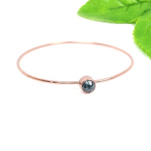 Vivianite Stone Bangle, Unique Stone Bangles for Wholesale, Rose Gold Bangles, Silver Bangle For Her, Plain Bangle, Vivianite Jewelry