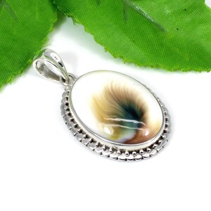 Shiva Eye Pendant-925 Sterling Silver Pendant With Stones-Oval Shiva Eye-Natural Gemstone-Silver Designer Pendant-Handmade Gemstone Pendant