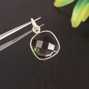 Handmade Smoky Quartz Pendant: 925 Sterling Silver Necklace