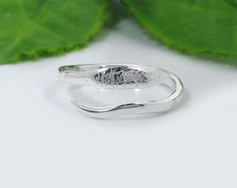 Anello a forma di serpente per il pollice, anello in argento sterling, anelli regolabili per il pollice, regali per lei, anello a forma di serpente, anello contro l'ansia, gioielli a forma di