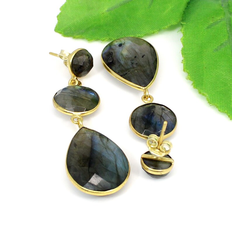 Labradorite Earrings Silver,Flashy Labradorite Earrings,Labradorite Sterling Silver Earrings 925,Rainbow Labradorite Earrings,Boho Earrings