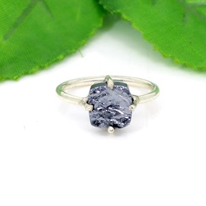 Natural Silicon Ring,925 Sterling Silver Ring,Grey Stone Ring,Silicon Stone Silver Ring,Handmade Silver Ring,Sterling Silver Ring With Stone