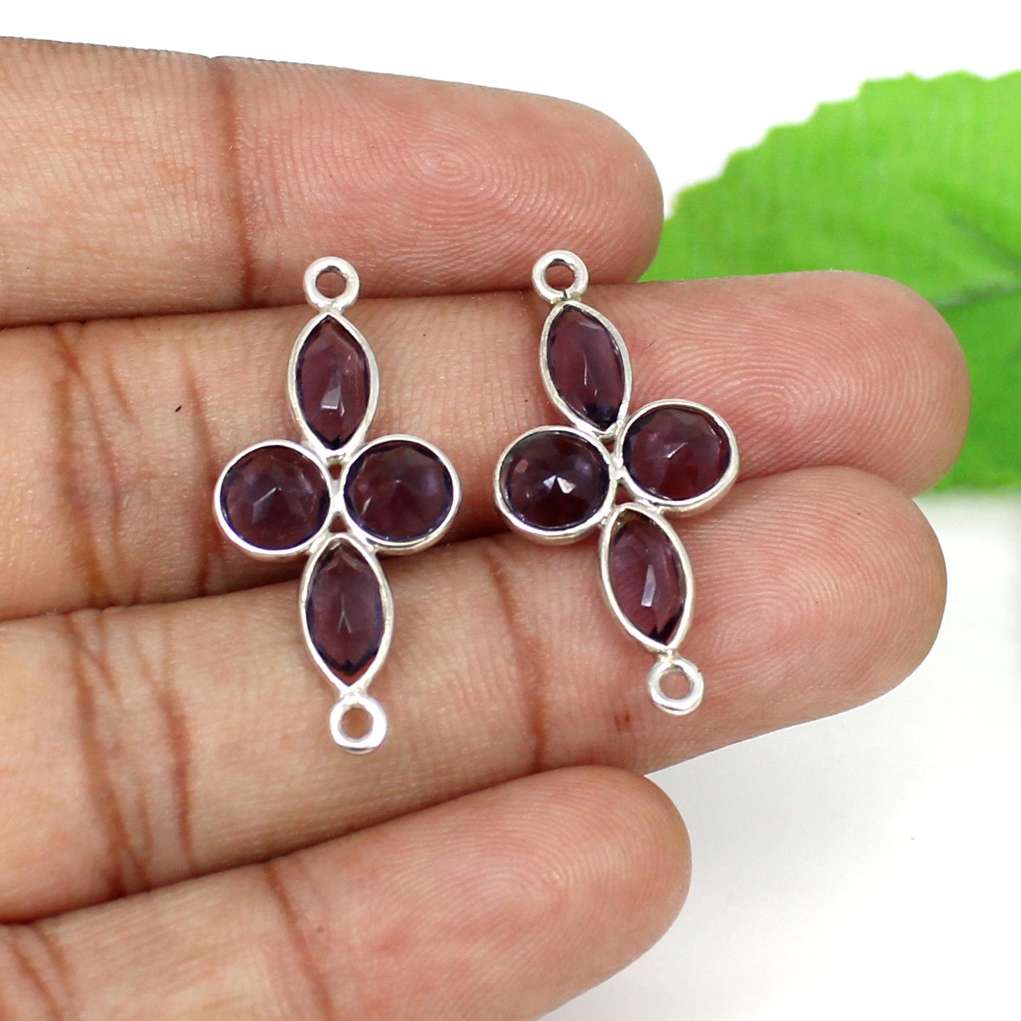 Handmade Sterling Silver ConnectorAmethyst JewelryDouble Etsy