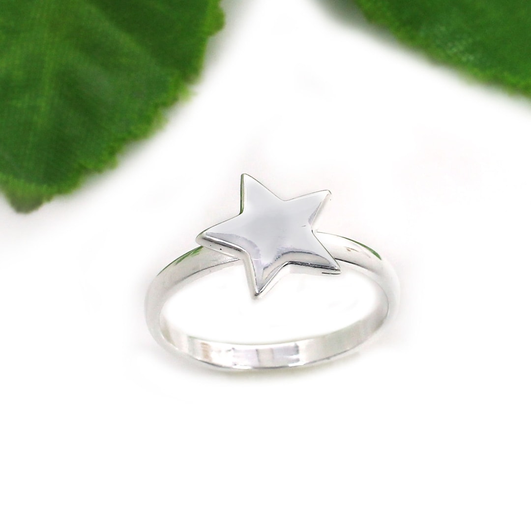 Stars Silver Sterling Silver Star Ring: Delicate Celestial Jewelry - Etsy