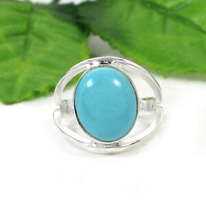 Blue Turquoise Ring, 925 Sterling Silver, Handmade Ring, Statement Ring, Hippie,  Bohemian, Jewelry, Gift For Her, December Birthstone Gift