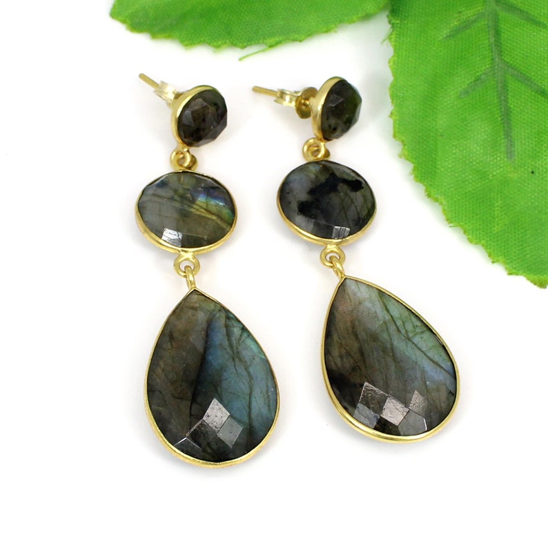 Labradorite Earrings Silver,Flashy Labradorite Earrings,Labradorite Sterling Silver Earrings 925,Rainbow Labradorite Earrings,Boho Earrings