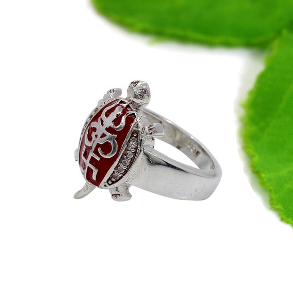 Castus 92.5 Kachua Ring for Men (Silver Green) : Amazon.in: Jewellery