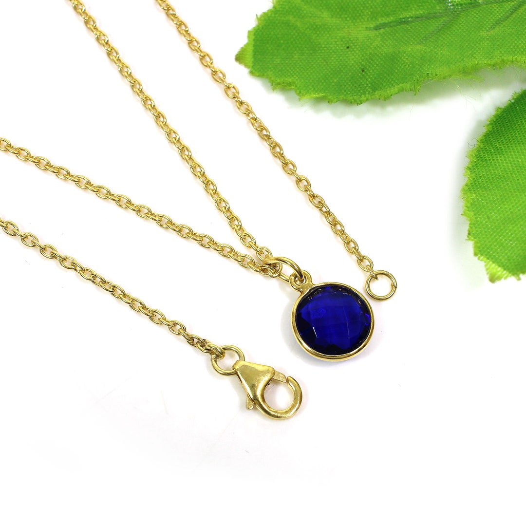 Blue Gemstone Necklace Necklace Pendant Pendant Jewelry Etsy UK