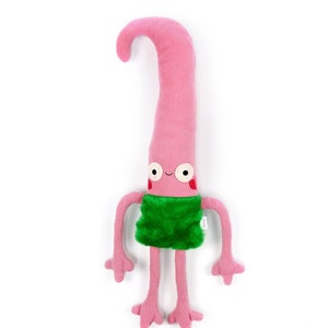 Cute plush alien with long head