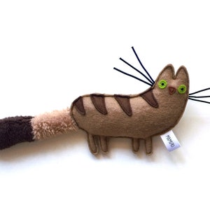 Felt plush tabby cat | Long cat