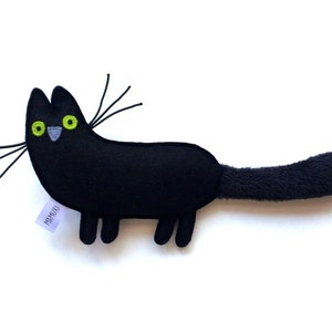 Felt plush black cat | Long cat