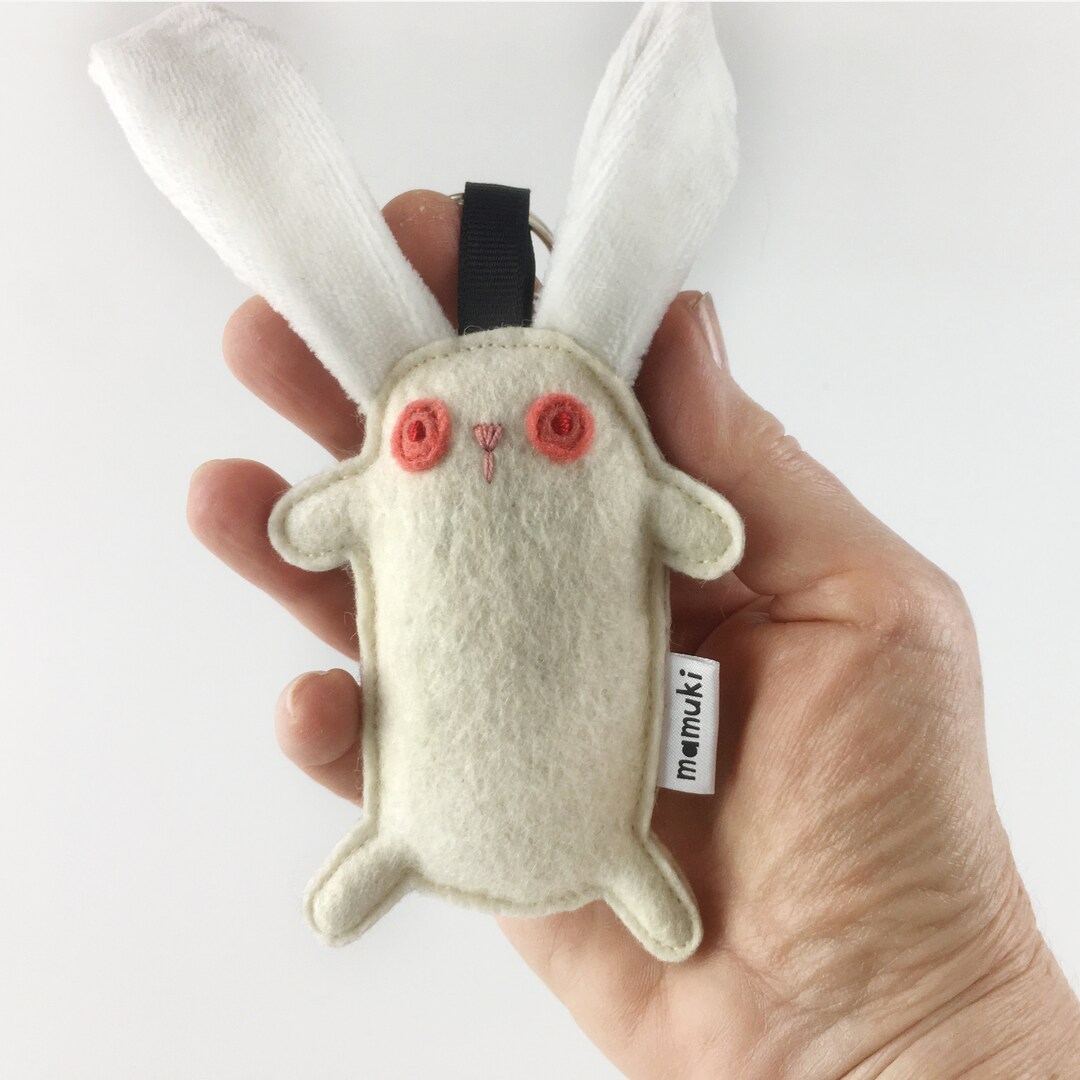 White Rabbit Keychain - Etsy